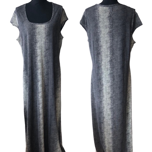 Rogers & Rogers reptile snake print Pullover Maxi 16 US 12 L - Picture 10 of 10